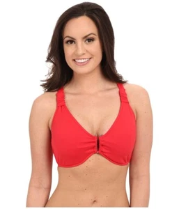 Seafolly Women's 175752 F Cup Adjustable Bikini Top Chilli Red Swimwear Size 4 - Picture 1 of 1