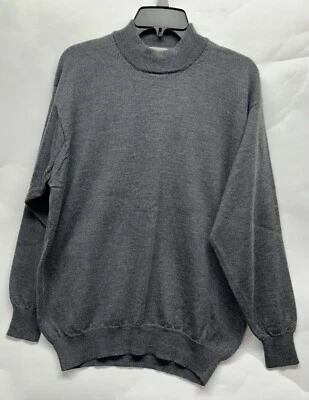 Gran Sasso Mens Size L Gray Long Sleeve Wool Cashmere Silk Pullover Sweater (L5) - Image 1 of 4