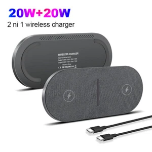 Dual 20W 2IN1 Wireless Charger Portable Charging Station For iPone13 Pro Max - Photo 1 sur 11