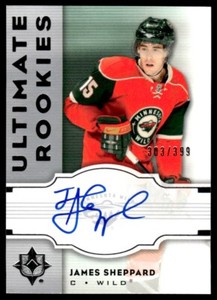 2007-08 Upper Deck Ultimate Collection AUTO RC James Sheppard Rookie Auto /399