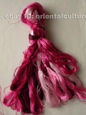 Chinese 100%real natural mulberry silk,hand-dyed embroidery silk floss/thread - Image 1 of 4