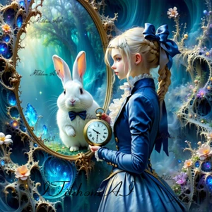 Digital Image Picture Alice Wonderland Painting Wallpaper Background Desktop Art - Picture 1 of 1