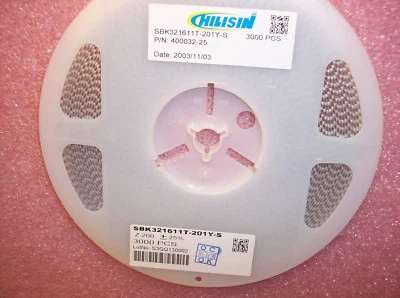 QTY (3000) SBK321611T-201Y-S CHILISIN 1206 200 Ohm MULTILAYER FERRITE CHIP BEADS - Image 1 of 4