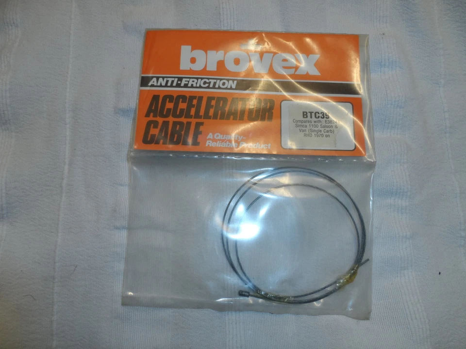 CABLE ACELERADOR SIMCA 1100 SEDÁN, FURGONETA (SINGER CARB) RHD 70-83 BTC39 Foto 1 de 1