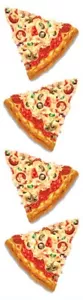 VIOLETTE STICKER - PIZZA - 2" x 8" (5cm x 20cm) - Imagen 1 de 1