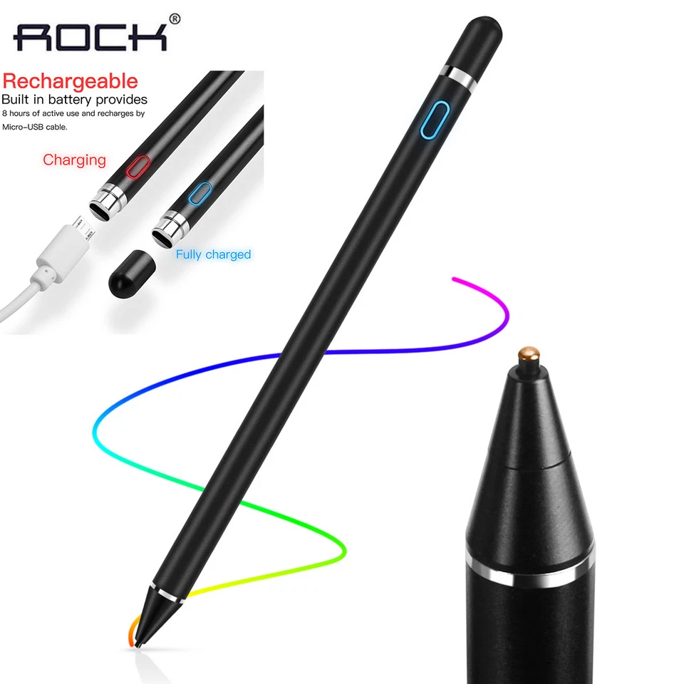 Rechargeable Sensitive Touch Screen Pen Pencil Stylus For iPhone iPad Samsung PC - Image 1 of 4