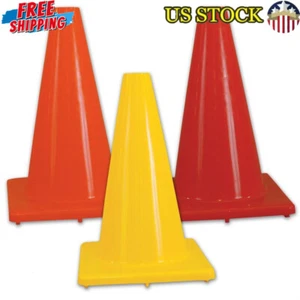 Heavy Weight Collapsible Training Cone 12in Durable Vinyl Obstacle Marker Solid - Picture 1 of 3