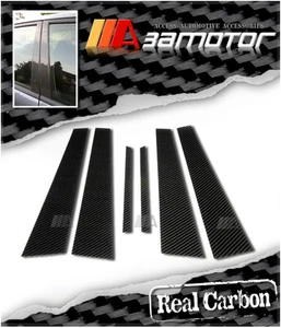 Carbon Fibre Door B Pillar Panel Covers 6PC fits Mitsubishi Evolution EVO 7 8 9 - Picture 1 of 2