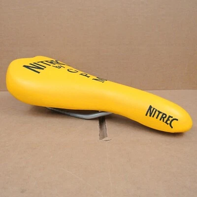 Sillín Gipiemme Nitrec Nuevo-Antiguo-Stock con Cubierta Amarilla "Antideslizante"... Acolchado Foto 1 de 4