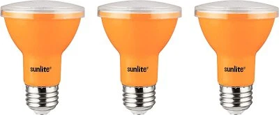 Sunlite 81469 LED PAR20 Colored Recessed Light Bulb 3W Amber, 3-Pack - Image 1 of 4