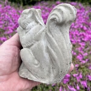 Outdoor Squirrel Statue Garden Yard Art Sculpture 4.75” Stone Lawn Ornament Gift
