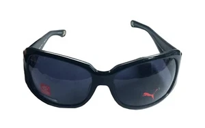 Puma Women's Sunglasses Bespoke Glossy Black with Gold Frame with Grey Lens - Picture 1 of 3