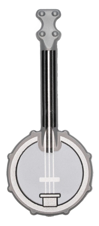 ☀️NEW Lego Flat Silver Banjo w/ Silver Strings Music Musican Band Instrument - Image 1 of 2