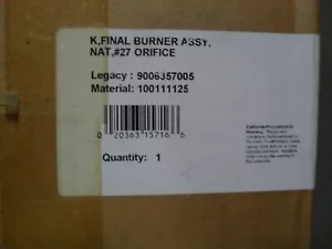 State A.O. Smith 9006357005 100111125 Kit Final Burner Assembly NG #27 Orifice - Picture 1 of 1