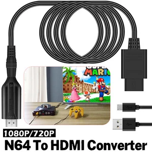 N64 To HDMI Converter Adapter HD Link Cable For Nintendo Gamecube/Super SNES NES - Picture 1 of 9