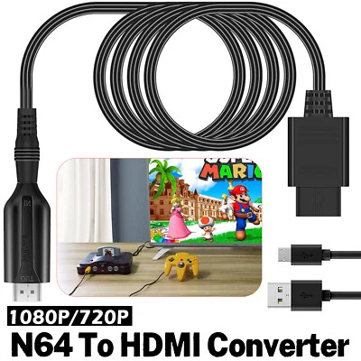 N64 To HDMI Converter Adapter HD Link Cable For Nintendo Gamecube/Super SNES NES - Image 1 of 4