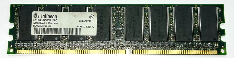 Memoria Ram INFINEON HYS64D64300HU-5-C 512MB DDR 400 CL3 PC-3200 - Imagen 1 de 1
