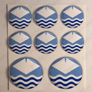 Stickers Isle of Wight Domed Resin 3D Flags Vinyl Sticker Decals England UK - Picture 1 of 1