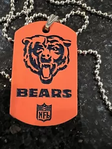 Collar de silicona Chicago Bears equipo de la NFL con logotipo de perro etiqueta foco - Imagen 1 de 5