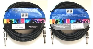 Pair (2 pcs) 25 feet long 1/4" to 1/4" 14-Gauge Pro Speaker Audio Cable MUSYSIC - Picture 1 of 1