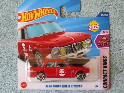 Hot Wheels H5K 195 ALFA ROMEO GIULIA TI SUPER RED 195/250 CaseK New Casting 2025 - Image 1 of 2