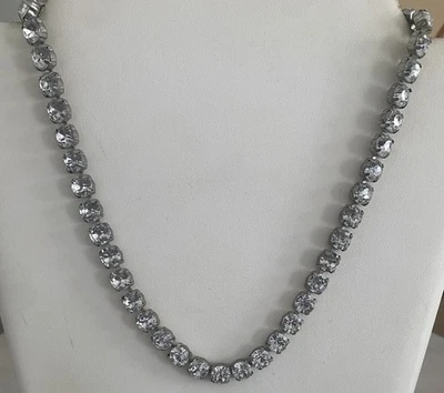 Abercrombie & Fitch 水钻银色项链 21.25 英寸 — 第 1/3 张图片