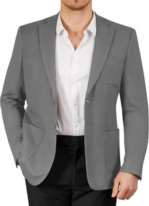 WEEN CHARM Para hombres Traje Ligero Chaqueta Calce Ajustado Blazer para Primavera Verano - M - Imagen 1 de 6