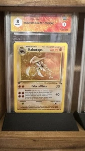 Pokemon Kabutops Set Fossil Holo 1st Edition Italiano 4/62 Graad 8 No Psa / Bgs - Foto 1 di 3