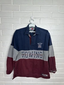 Tommy Hilfiger Hombre Vintage Manga Larga Talla M Muy Raro Logo Grande Años 90 Remo - Imagen 1 de 21