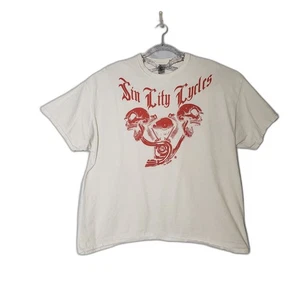 Camisa Sin City Cycles Para Hombres 2XL Crema Lynn MA Calavera Motociclista Motocicleta 74 Equipo Camiseta - Imagen 1 de 12