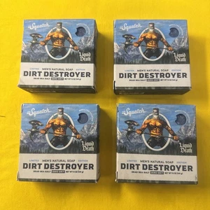 4 Pack Dr. Squatch Men's Natural Soap - Dirt Destroyer, 5 oz - Picture 1 of 2