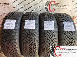 4 PNEUMATICI DI OCCASIONE 195/55/16 FIRESTONE INVERNALI KM0 GOMME - Foto 1 di 9