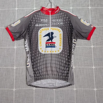 Nike US Postal Service Cycling Jersey Men Large Gray Lance Trek Posties Vintage - Image 1 of 4