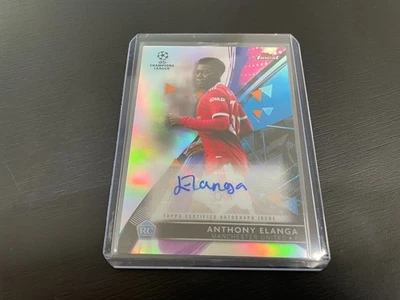 ANTHONY ELANGA 2022 TOPPS FINEST UEFA CHAMPIONS LEAGUE AUTOGRAPH AUTO ROOKIE RC - Image 1 of 2