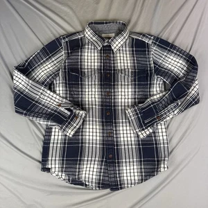Outerknown Blanket Shirt Mens Medium Flannel Blue White - Picture 1 of 11