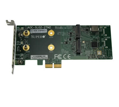 Supermicro AOC-SLG2-2TM2 2x SATA M.2 with HW RAID1 Controller - Image 1 of 4