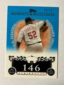 Topps Moments & Milestones 2008 azul/10 CC Sabathia #51-146 - Imagen 1 de 2