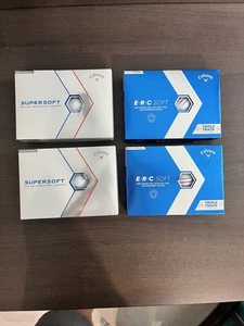 Brand New - Callaway Supersoft & ERC Golf Balls. 2 Dozen Supersoft, 2 Dozen ERC - Picture 1 of 5