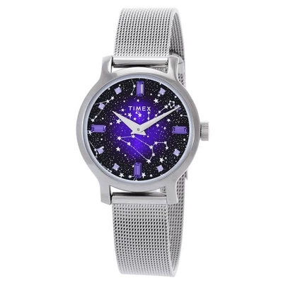 Timex Transcend Celestial Quartz Crystal Purple Dial Ladies Watch TW2V52000 - Image 1 of 3