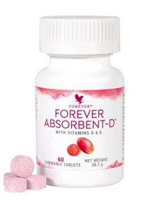 Neu Forever Living Forever Absorbent-D™, 60  Kautabletten Vitamin D & E - Bild 1 von 1