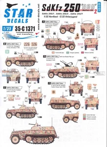 Star Decals 1/35 Sd.Kfz.250 Neu Part 2: Waffen-SS 35c1371 - Picture 1 of 2
