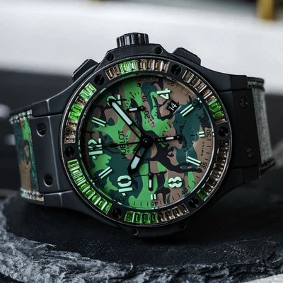 Hublot Big Bang 44 Commando Jungle Carat $28K MSRP Baguettes 301.CI.8610.NR.1986 - Image 1 of 4