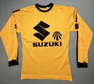 Camiseta deportiva de motocross vintage Suzuki para hombre pequeña malla amarilla manga larga MOTO MX Race - Imagen 1 de 9