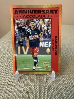 Carles Gil 2025 TOPPS MLS 30TH ANNIVERSARY ACCOLADES Orange Foil #12/25 - Image 1 of 3