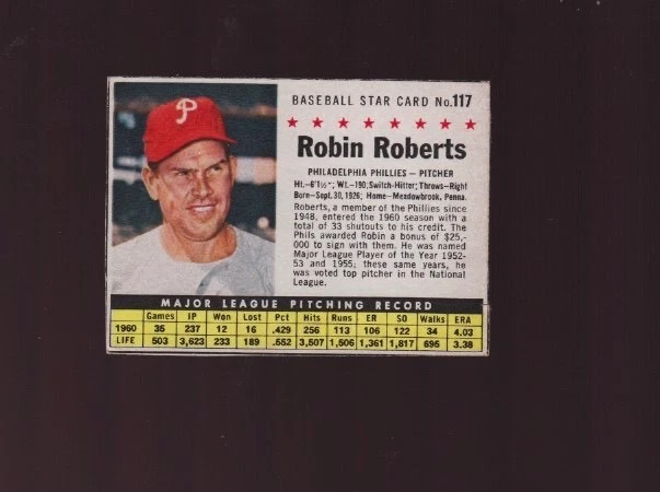 1961 Post #117 Robin Roberts - Image 1 of 1