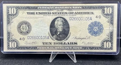 1914 $10 Federal Reserve Note, Cleveland Fr. 919A Cleveland Ohio Z202 - Image 1 of 2