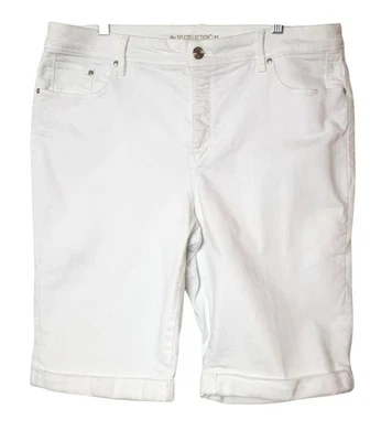 Bermudas Chicos Plus para mujer talla 2 denim blanco The So Collection 2,5 Foto 1 de 4