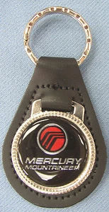 Mercury MOUNTAINEER #3139 Black Leather Key Ring 1997 1998 1999 - 2002 2003 - Picture 1 of 3