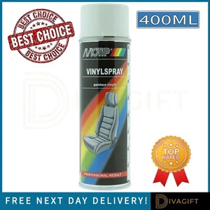 MOTIP WHITE VINYL SPRAY PAINT CAR VINYL LEATHER INTERIOR CLEANER SPRAY 400ML NEW - Picture 1 of 3