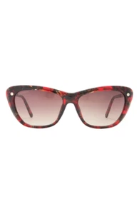 $420 - Balmain 56mm Modified Cat Eye Red/Tortoise Sunglasses - Picture 1 of 2